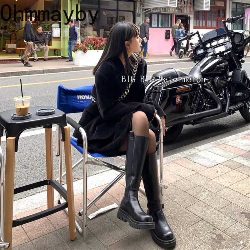 Ritterstil Plateau Stiefel