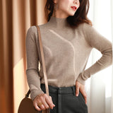 Oliva -Luxus-Rollkragenpullover