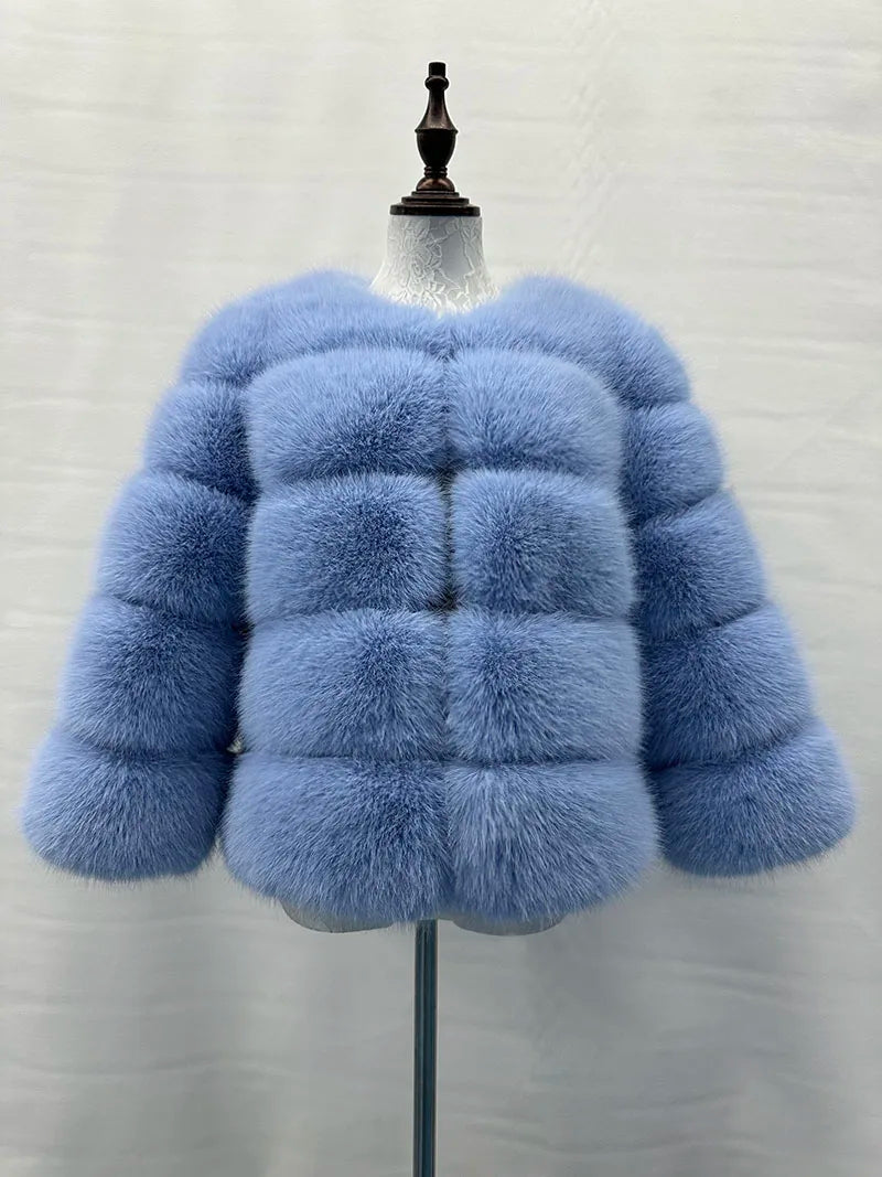 Carmen - Stilvolle Damen Kunstpelz Jacke Winter