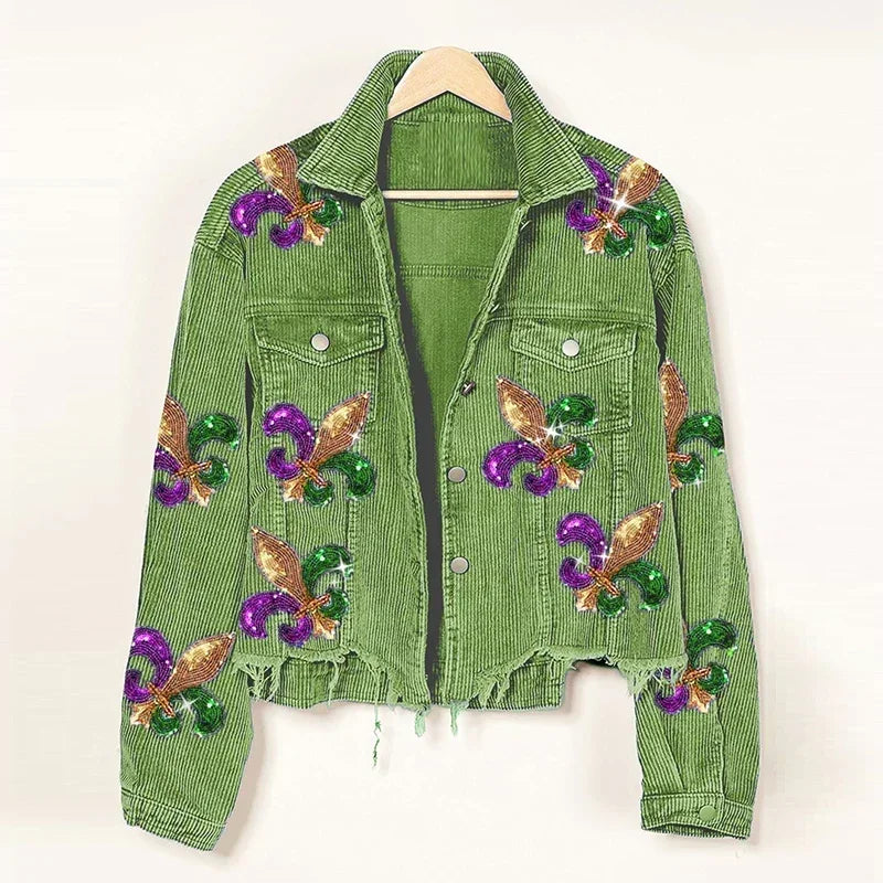 Lerra - Embroidered Corduroy Jacket