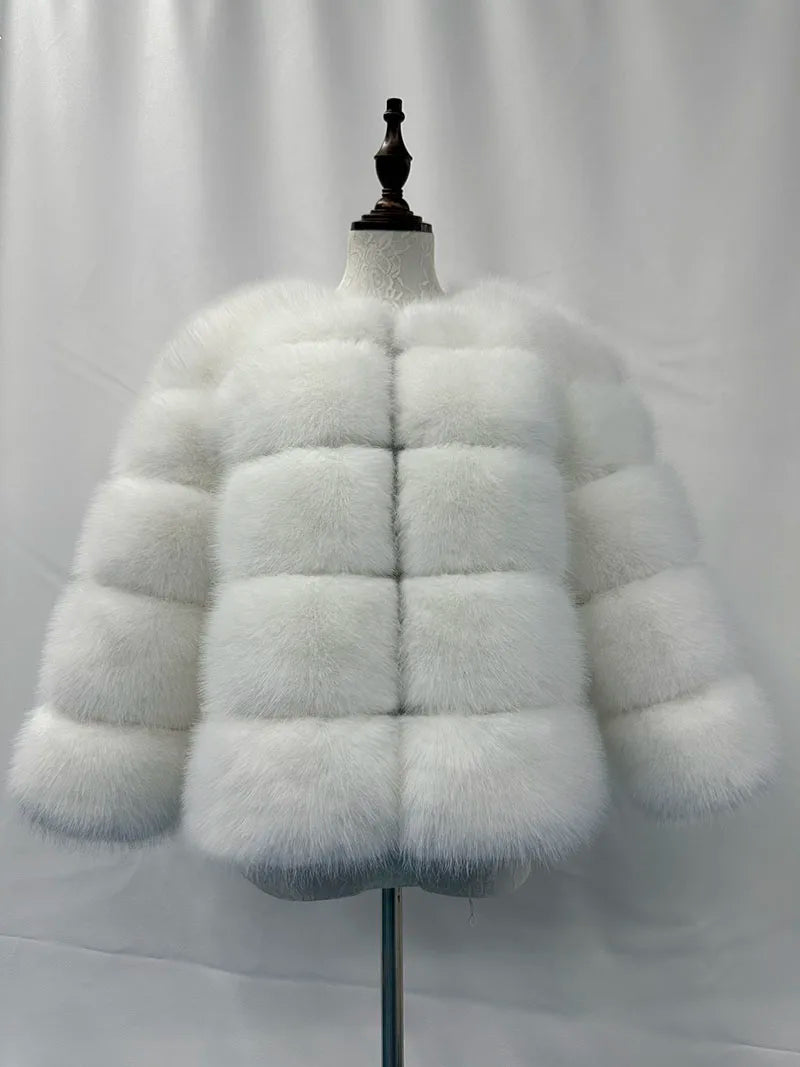 Carmen - Stilvolle Damen Kunstpelz Jacke Winter