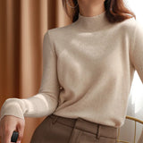 Oliva -Luxus-Rollkragenpullover