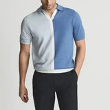 Deved - Dual-Ton Strick-Polo-Shirt