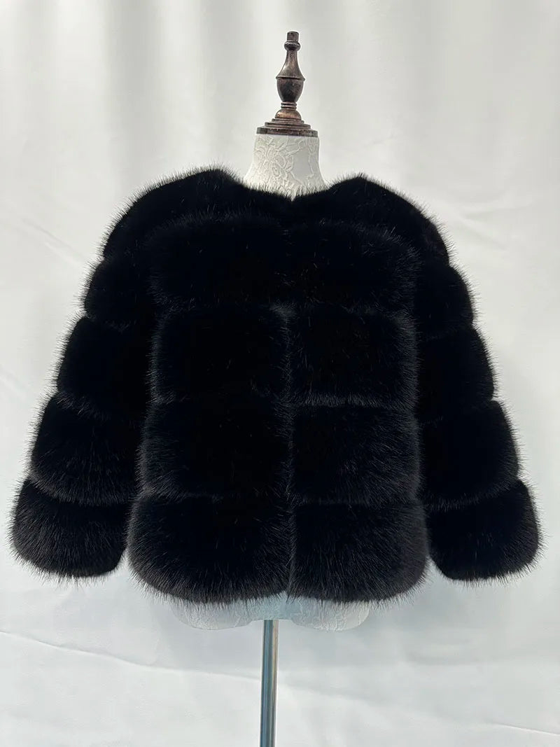 Carmen - Stilvolle Damen Kunstpelz Jacke Winter