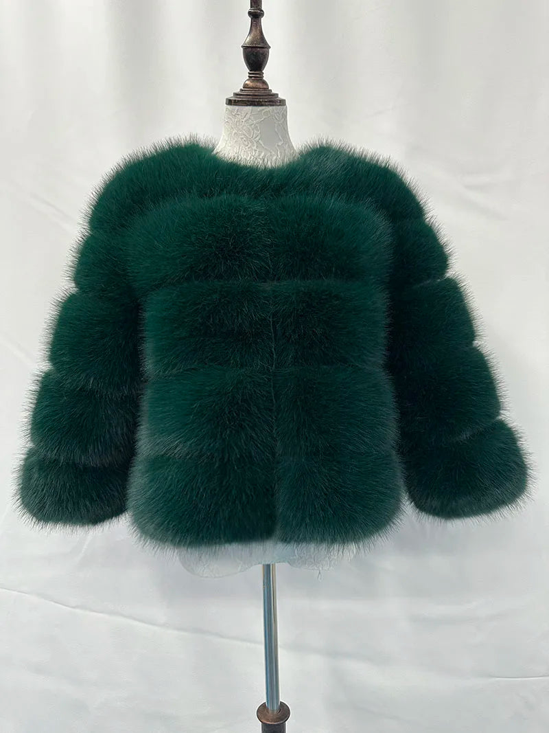 Carmen - Stilvolle Damen Kunstpelz Jacke Winter