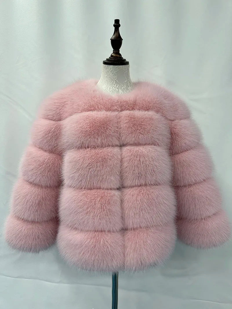 Carmen - Stilvolle Damen Kunstpelz Jacke Winter