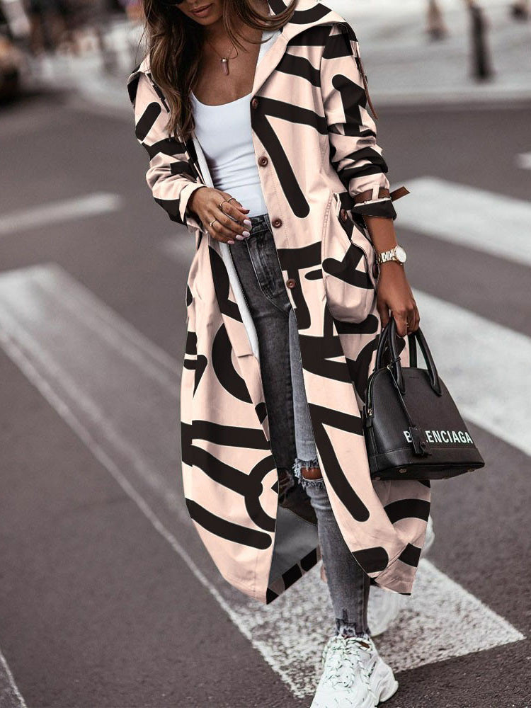 Serena - Oversize-Trenchcoat mit Flickenmuster