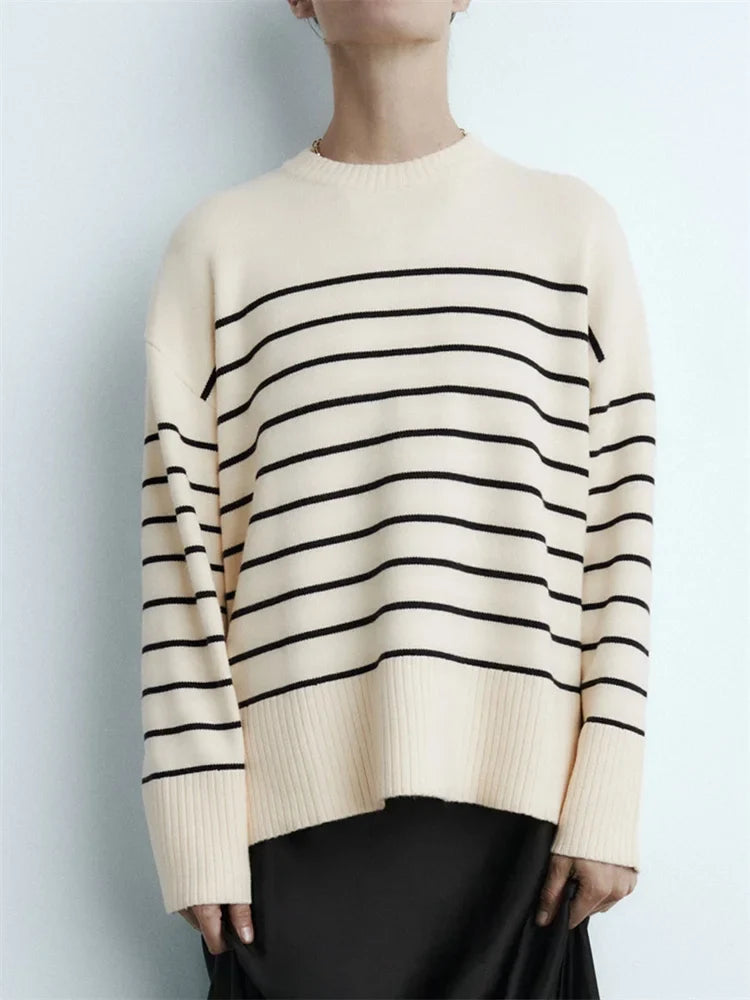 Ashley - Trendiger Gestreifter Pullover