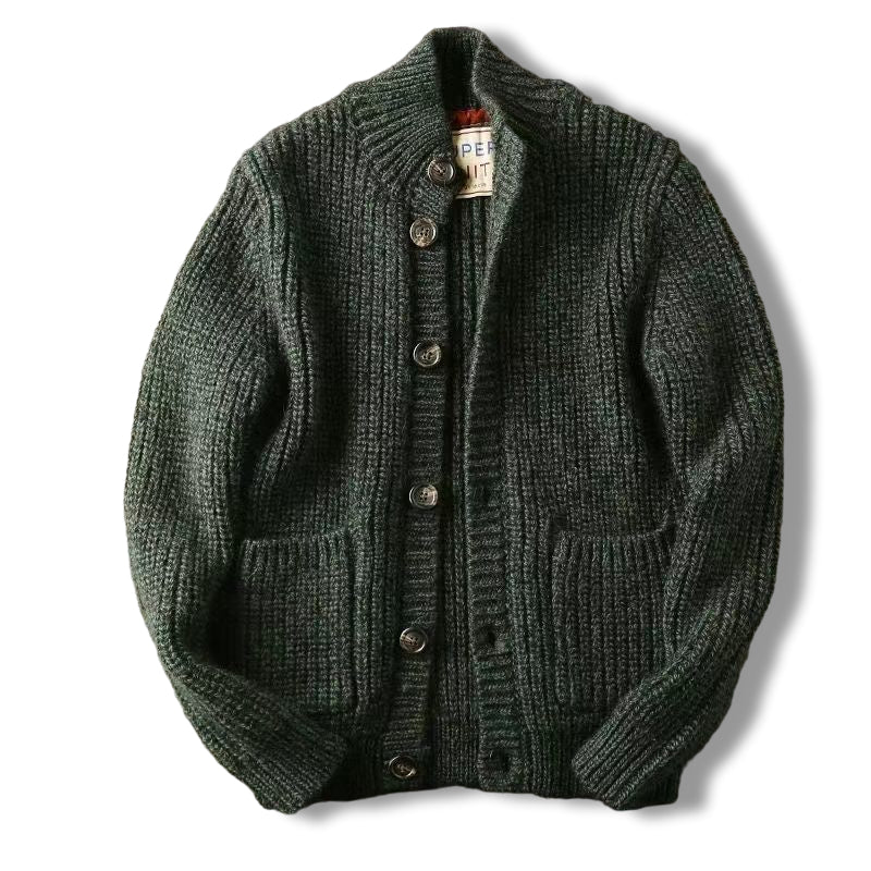 Madison - Eleganter Wollcardigan mit Kragen