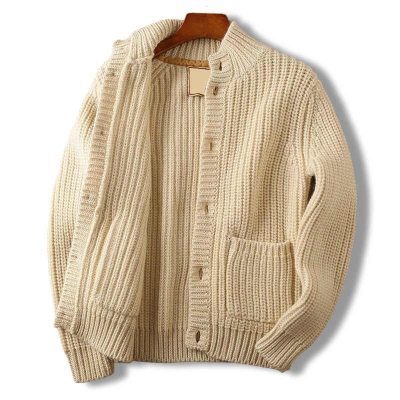 Madison - Eleganter Wollcardigan mit Kragen