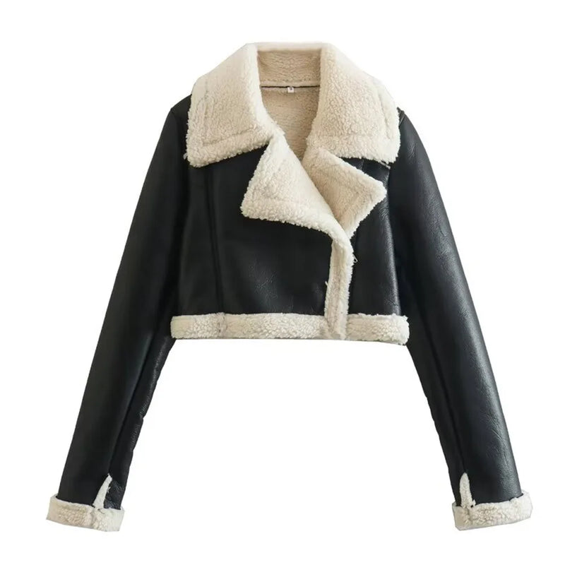 Selene - Cropped Leather Jacket