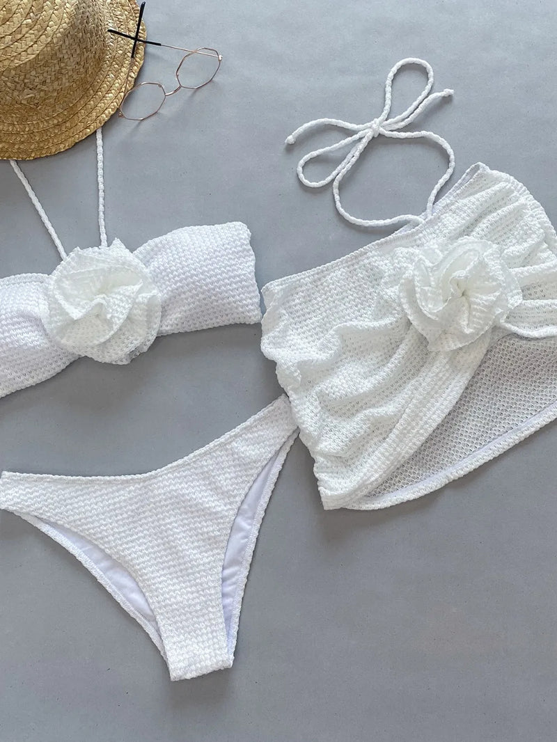 Ellsa - Weißer Rosen Bikini