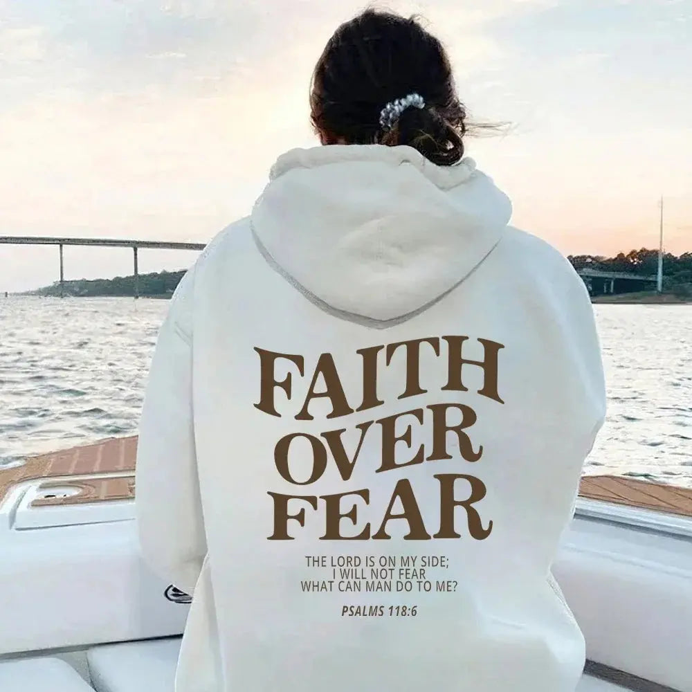 Saskia - Oversize Hoodie Faith Over Fear