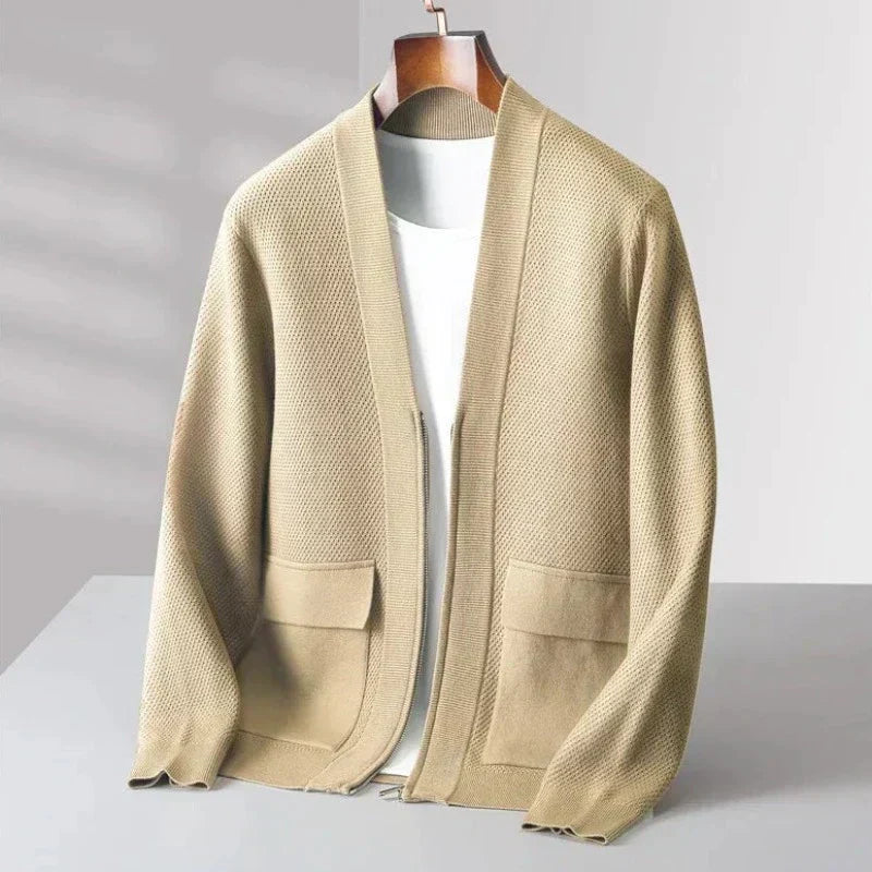 Bruno – Herren Winter-Cardigan mit langen Ärmeln Reißverschluss