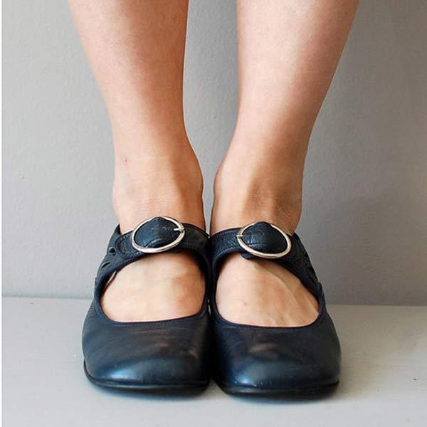 Sabine - Keilsandalen aus leder mit orthopädische schnalle Schwarz 4