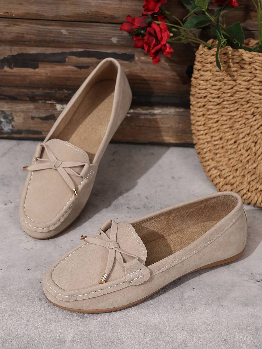 Sabine – Damen Loafer Mit Schleife Veloursleder Flach Komfort 2