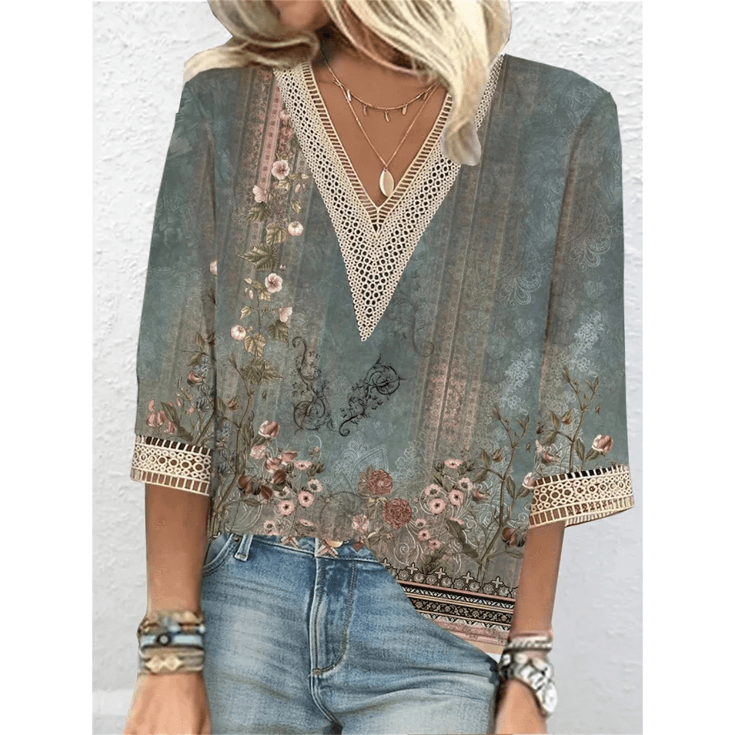 Sandra - Elegante Leichte Seidenbluse Damen Dunkelgrun