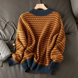 Esadora - Herbst Hahnentrittmuster Pullover