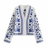 Keysha - Sommer Denim Bloom Cardigan