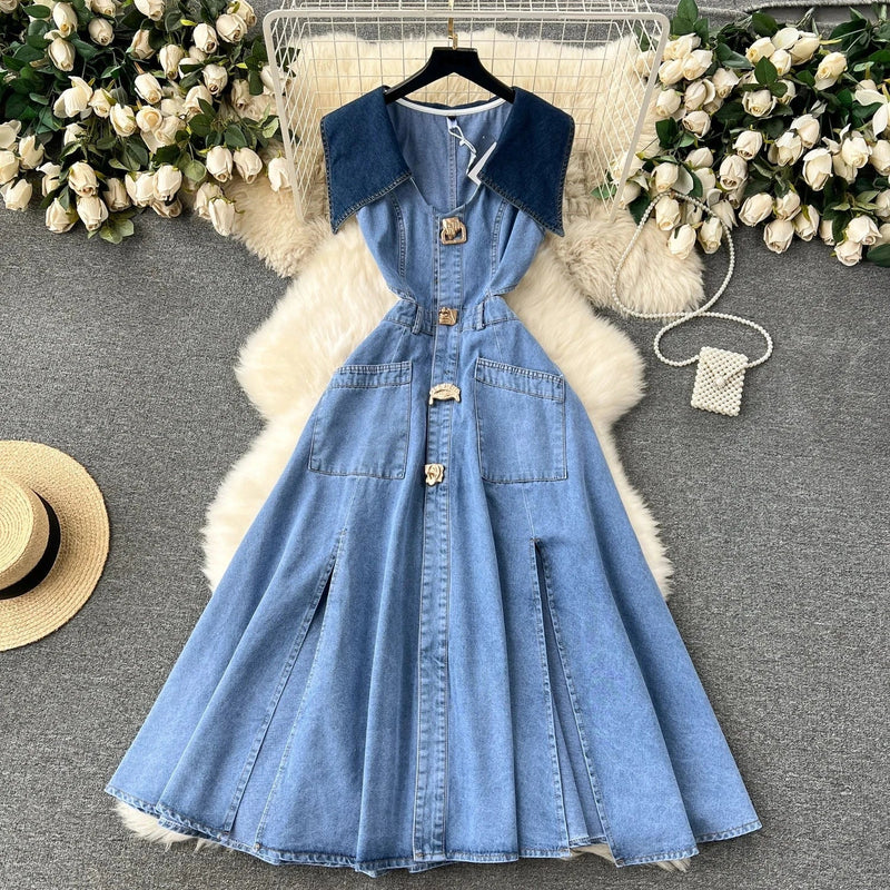 Minnelli - Elegantes Denim-Kleid