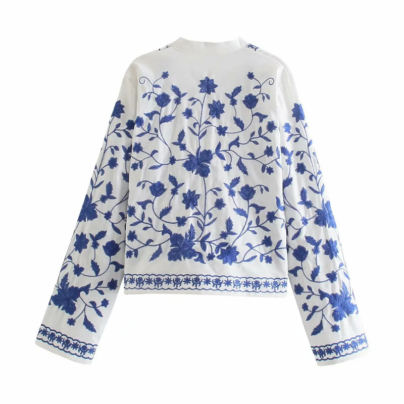 Keysha - Sommer Denim Bloom Cardigan