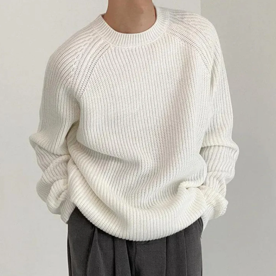 Hubert – Bequemer Strickpullover Mit Rundhalsausschnitt