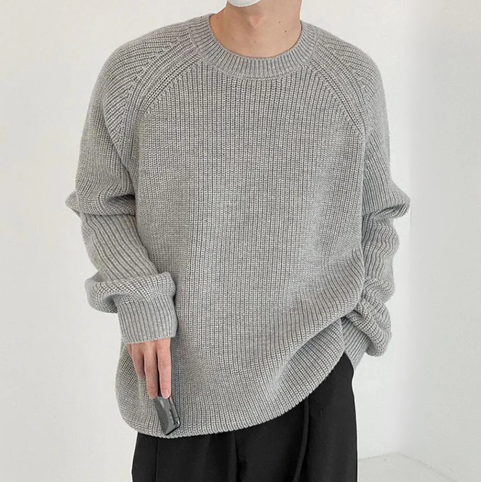 Hubert – Bequemer Strickpullover Mit Rundhalsausschnitt