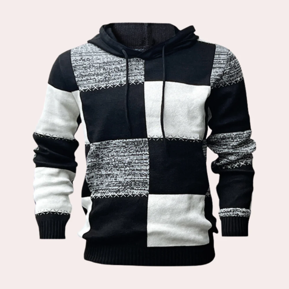 Hermann – Moderner Patchwork-Hoodie Für Herren