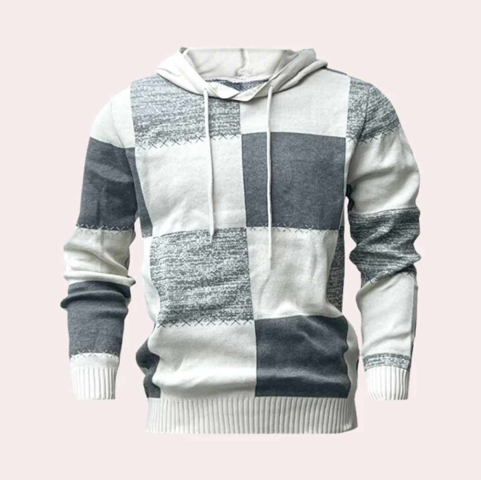 Hermann – Moderner Patchwork-Hoodie Für Herren