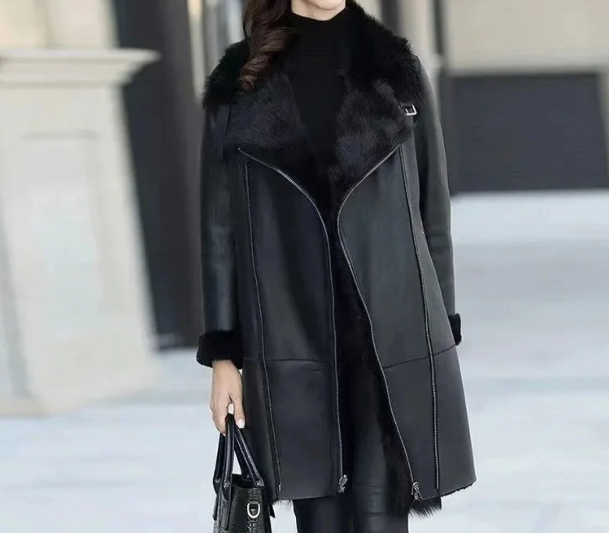 Ingrid – Klassische Damen Lederjacke aus Echtleder