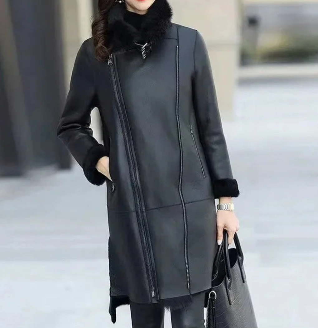 Ingrid – Klassische Damen Lederjacke aus Echtleder