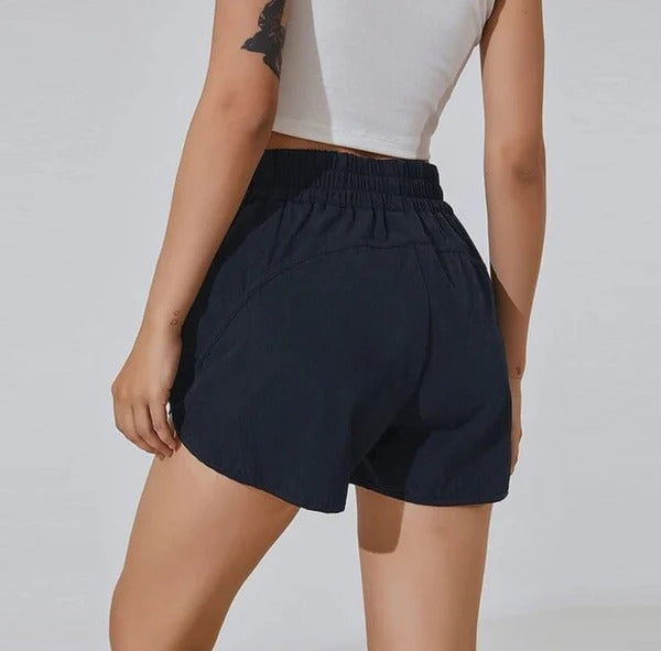 Joycee – Schnelltrocknende Laufshorts mit hohem Bund für Damen