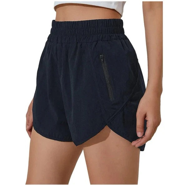 Joycee – Schnelltrocknende Laufshorts mit hohem Bund für Damen