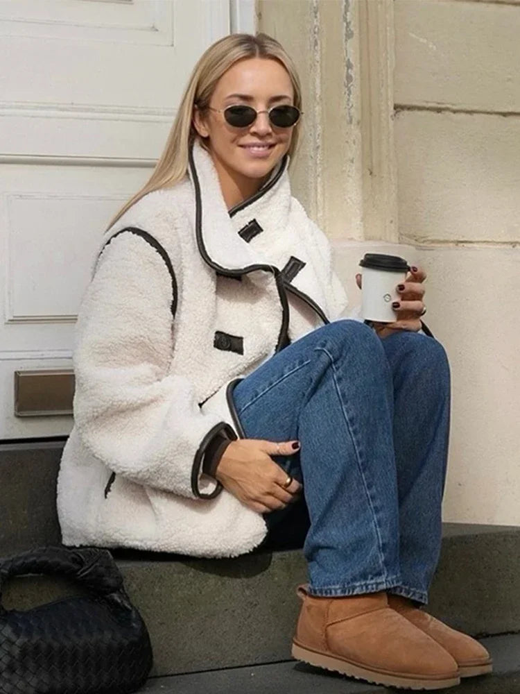 Emmeline - Warmer Langer Damen Wintermantel Mit Stehkragen