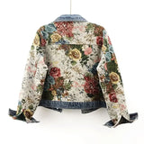 Hayley - Blumen-Jeansjacke für Damen