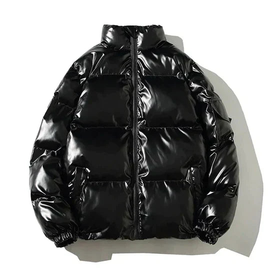 Maxim - Winddichte metallische Winter Pufferjacke
