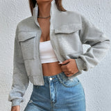 Keshia - Stilvolles Zip-Up Crop-Top