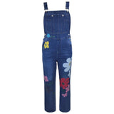 Kasandra - Geblümter Denim-Jumpsuit mit Bindegürtel