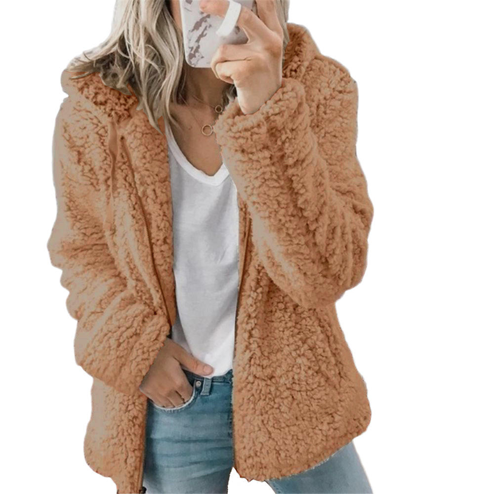 Nella – Damen Teddy Mantel Fleece Warm Elegant