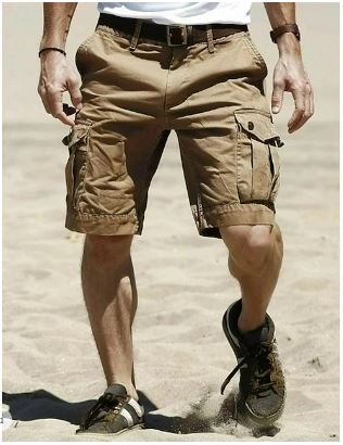 Sergej- Herren Cargo Kurzhose Khaki