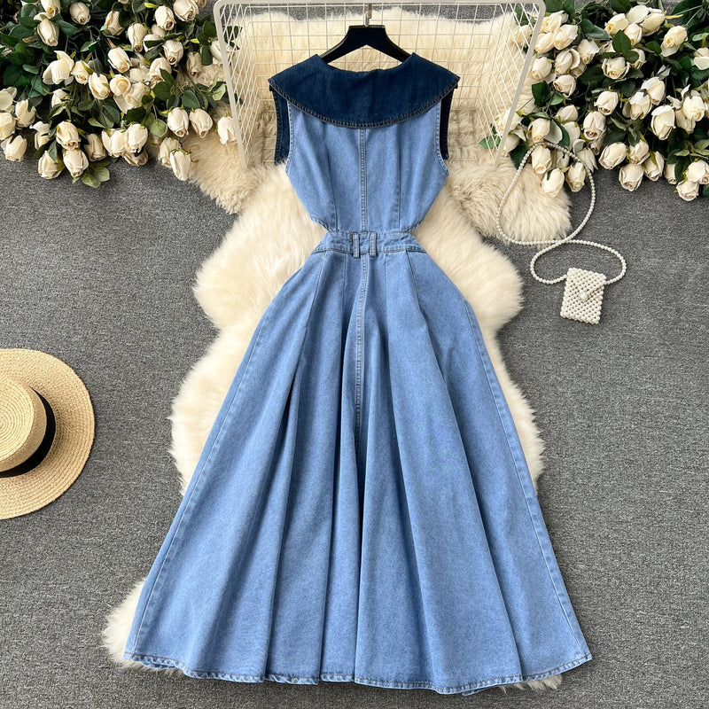 Minnelli - Elegantes Denim-Kleid