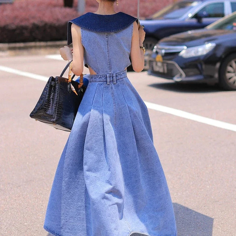 Minnelli - Elegantes Denim-Kleid