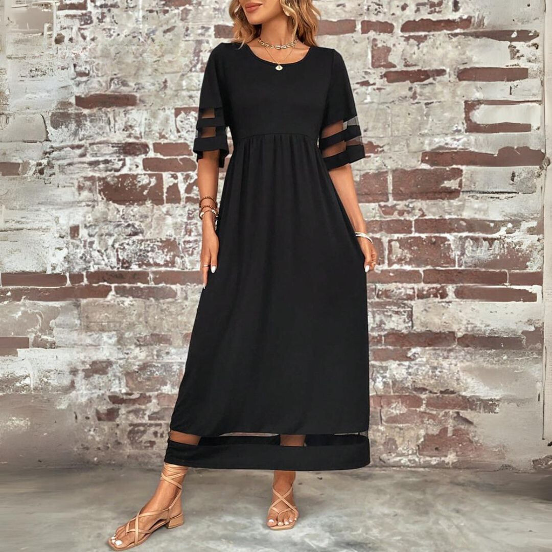 Sigrun - Elegantes Damenkleid mit Bauchkontrolle Schwarz
