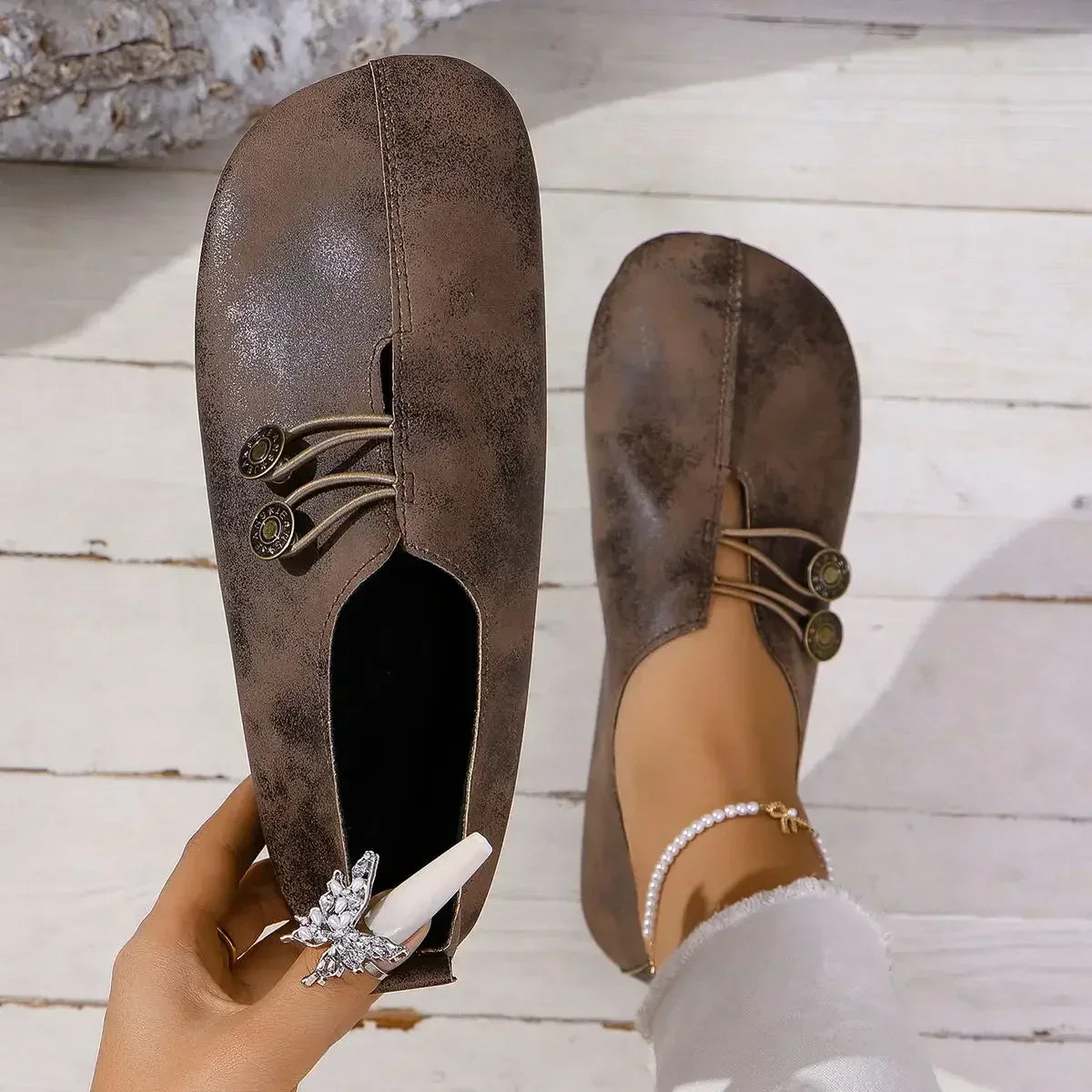 Silke – Wildleder Loafer Dunkelbraun
