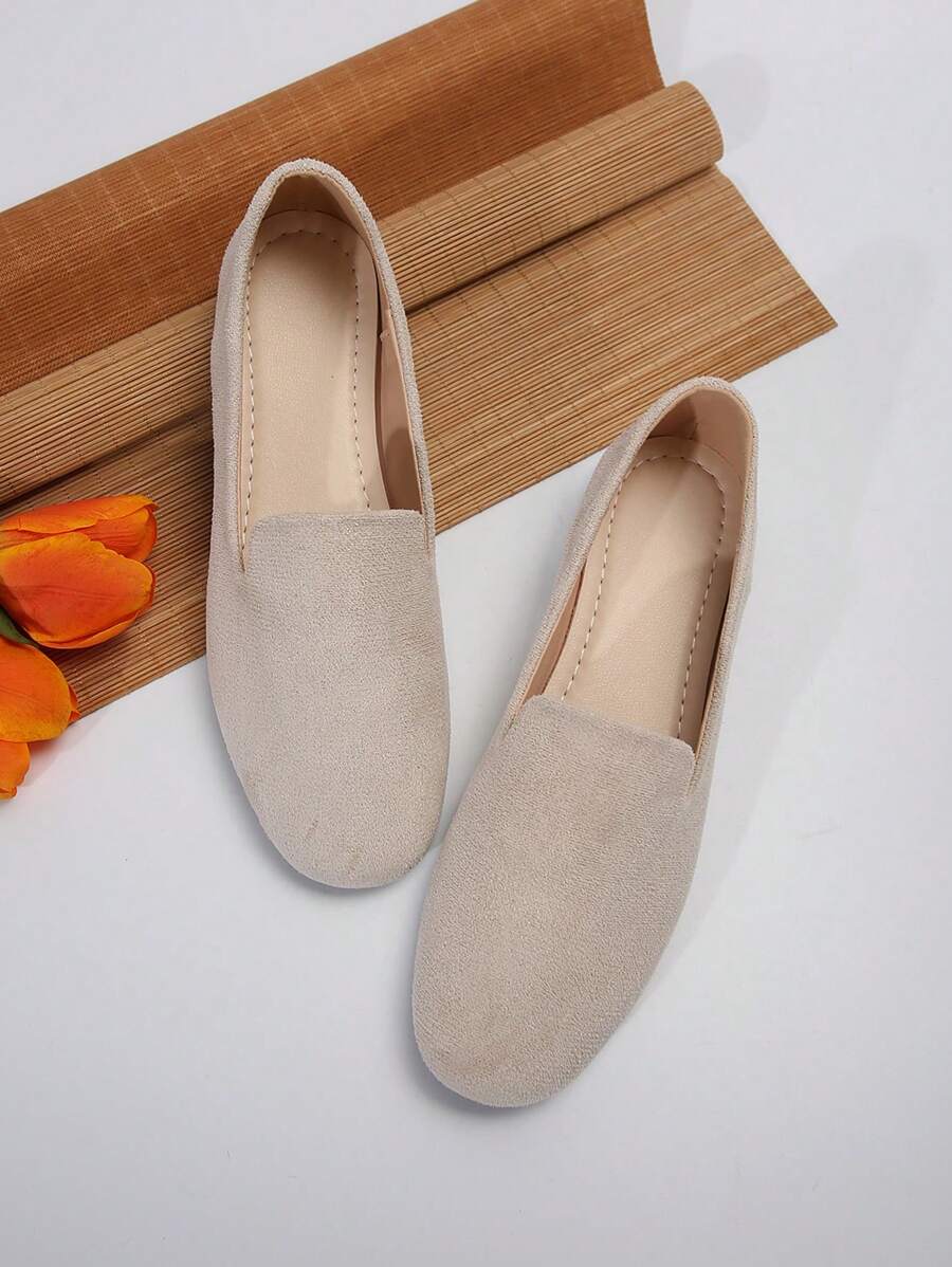 Simone – Damen Loafers Beige Rundzehen Frühling Herbst Schlupf 3