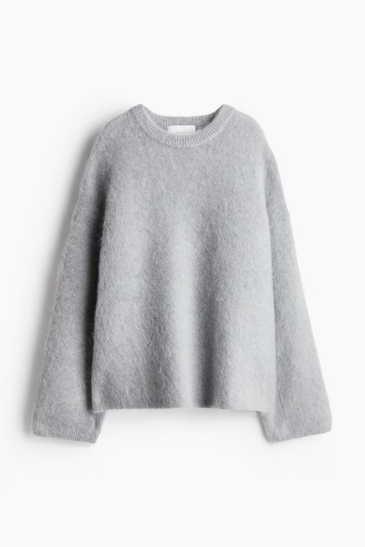 Sophia - Mohair Rundhals-Pullover Grau