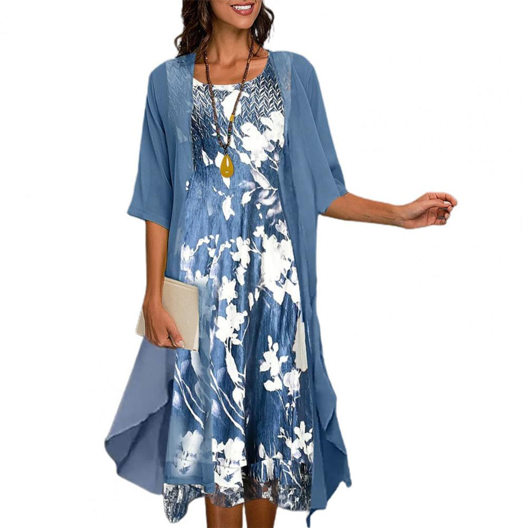 Stella – Elastisches Sommerkleid mit luftigem Komfort Blau