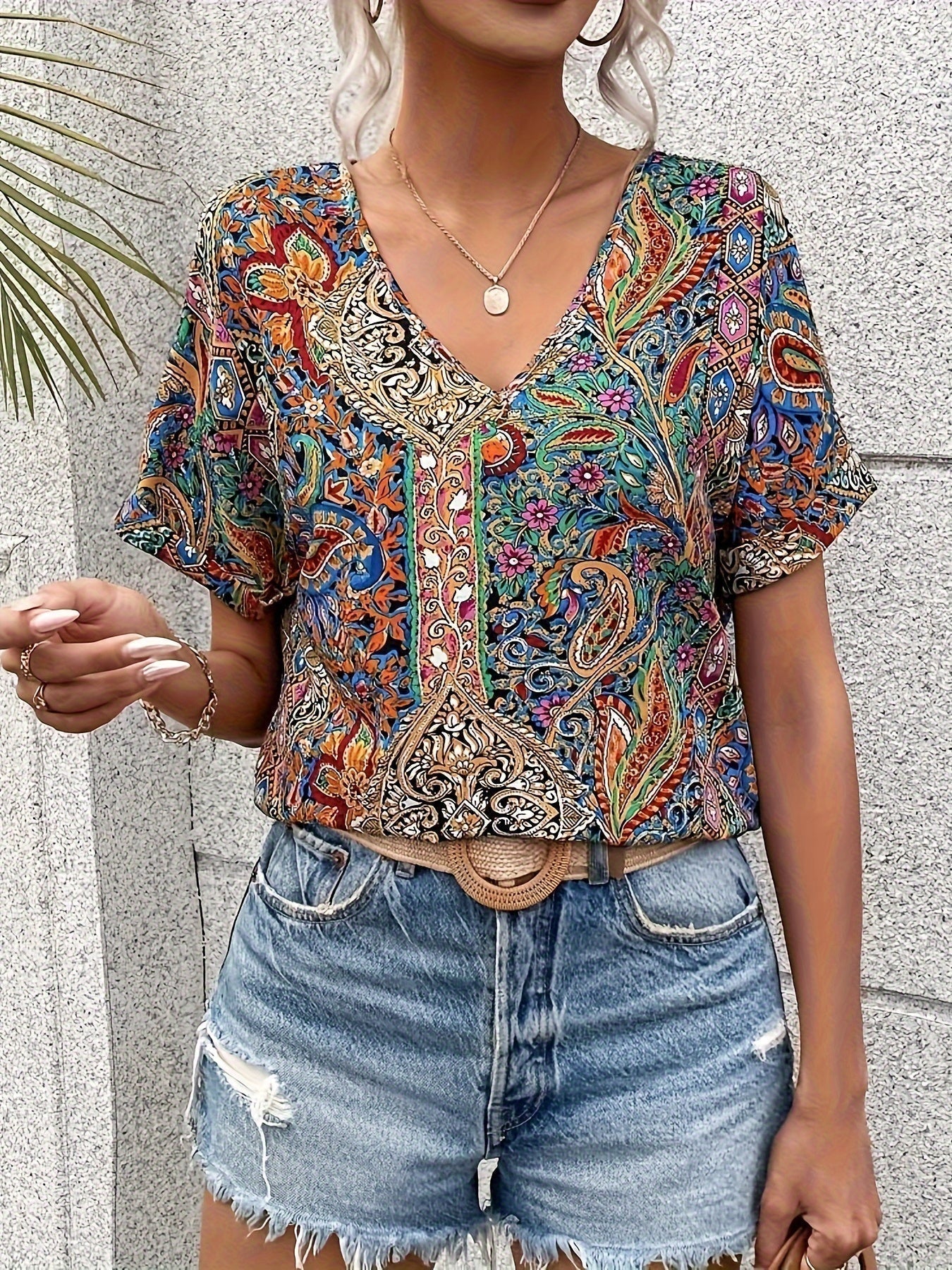 Sylva - Blumenbluse für Frauen Weiches, Vielseitiges Sommer Floral 2