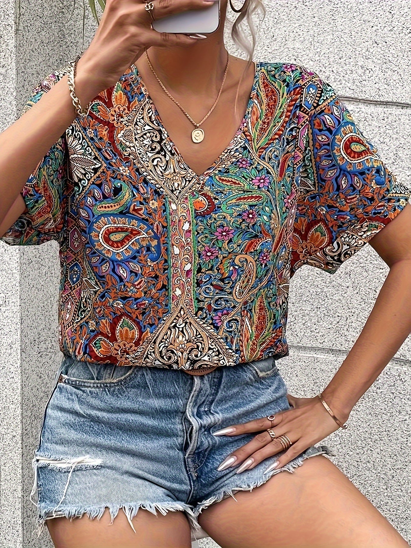 Sylva - Blumenbluse für Frauen Weiches, Vielseitiges Sommer Floral 3