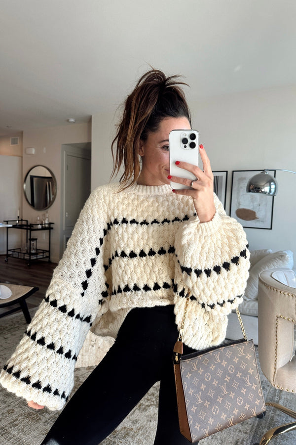 Bethany – Strickpullover mit Puffärmeln